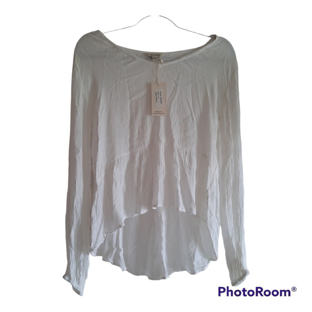 Sim & Sam Gaussy Flowy Long Sleeve Top